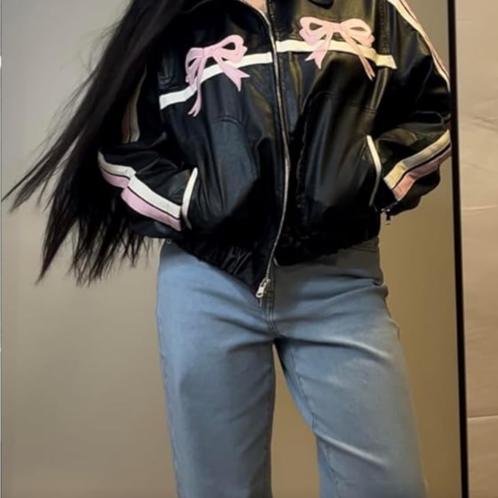 Stylish Black and Pink Women's Jacket